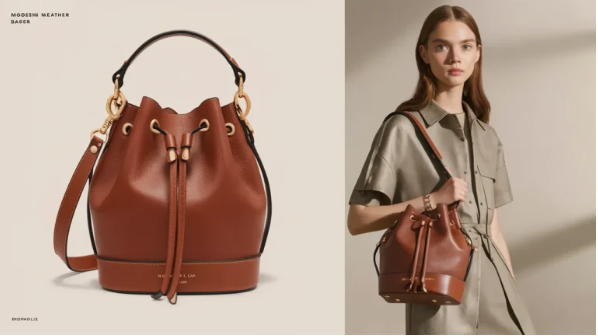 Leather Bucket Bag